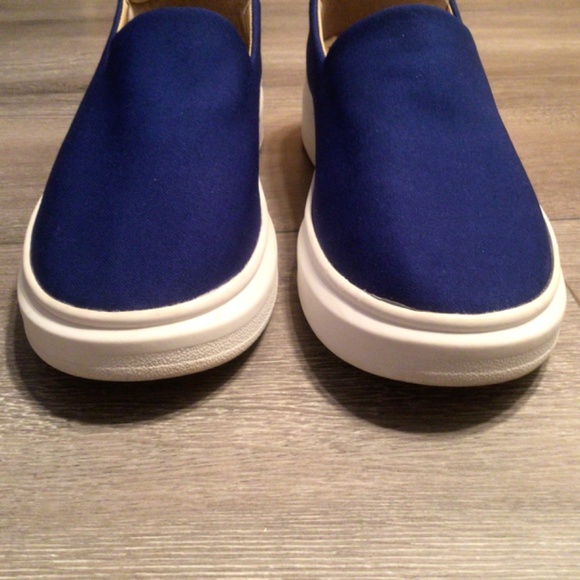 Sam Edelman Nerah Platform Slip-On Sneaker Sz 8.5 Royal Blue - Picture 5 of 16